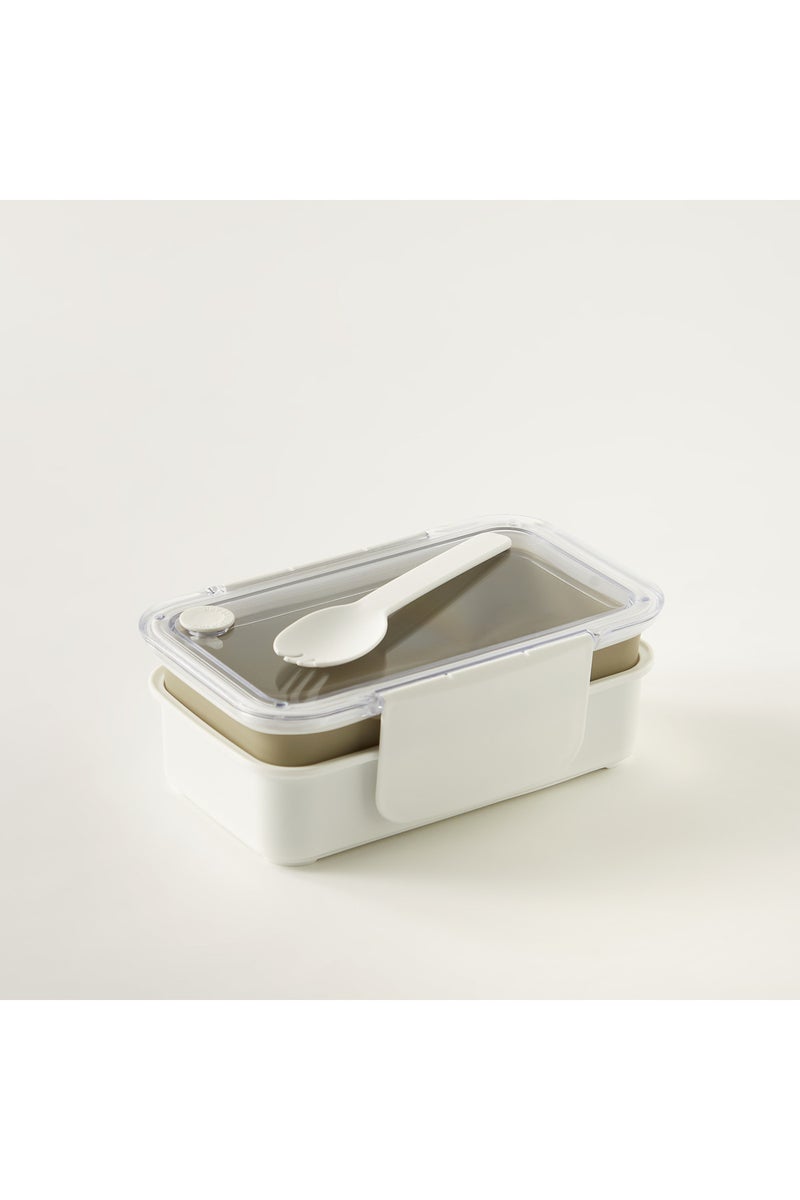 gloo Layered Lunch Box with Clip Lock Lid and Fork - Image 1